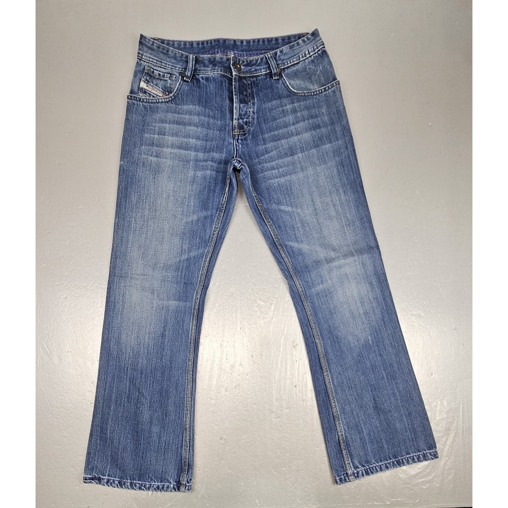 Diesel Industry Jeans Mens 31x31 Denim Bootcut Flare Blue Made In Italy